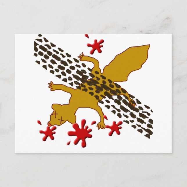 Earl The Dead Squirrel Vykort (Framsida)