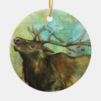 "Earl the Elk" -prydnad Julgransprydnad Keramik