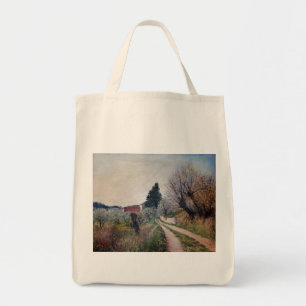 EARLIEST VÅR I TUSCANY LANDSCAPE TYGKASSE