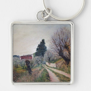 EARLIEST VÅR I VERNALESE / Toscana Ligcape Fyrkantig Silverfärgad Nyckelring