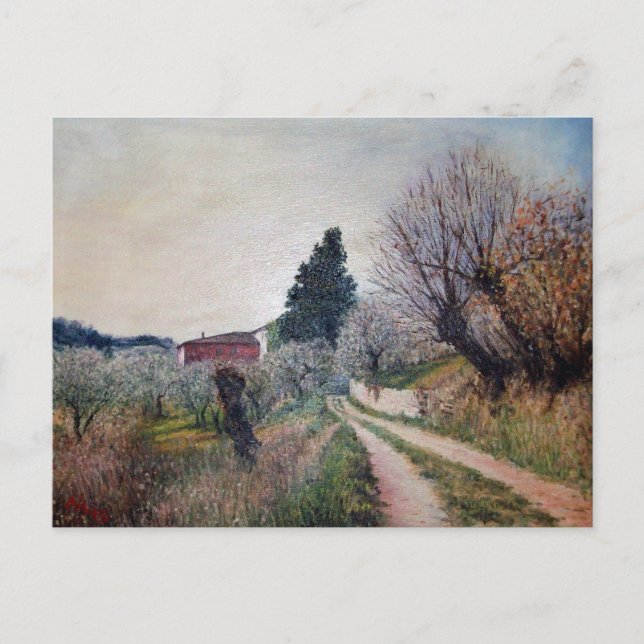 EARLIEST VÅR I VERNALESE / Toscana Ligcape Vykort (Framsida)