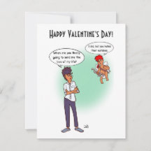 Earlobes Valentine Day Flatcard