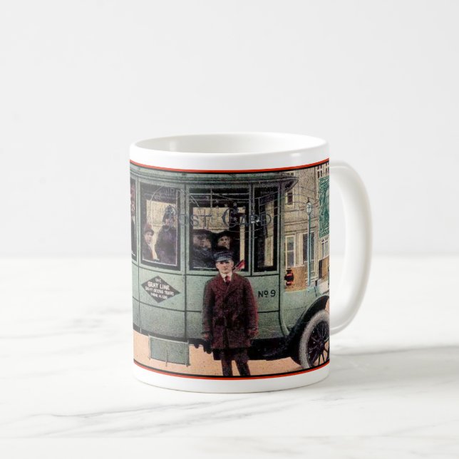 EARLY 20TH CENTURY IMAGE W/STAMP COLLAGE KAFFEMUGG (Framsida höger)