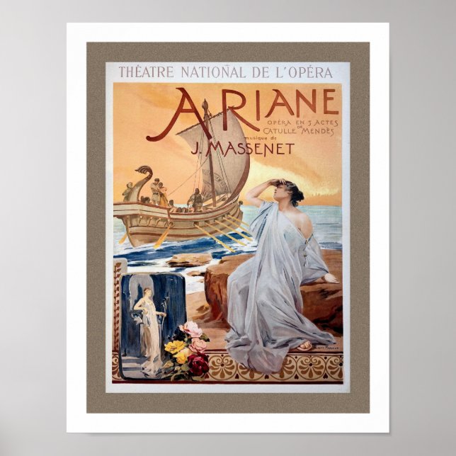 EARLY 'ARIANE' OPERA PRINT POSTER (Framsidan)