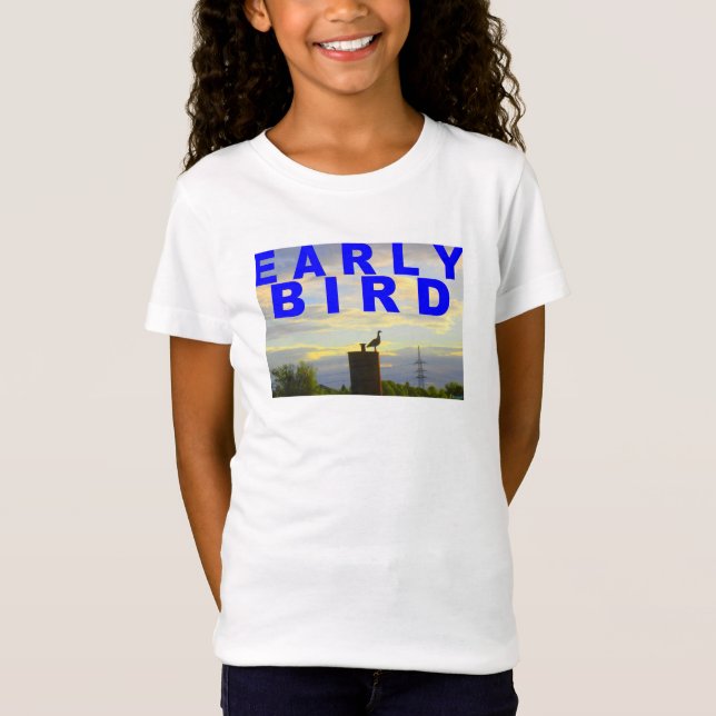 Early Bird at the Riverside - T-Shirt (Framsida)