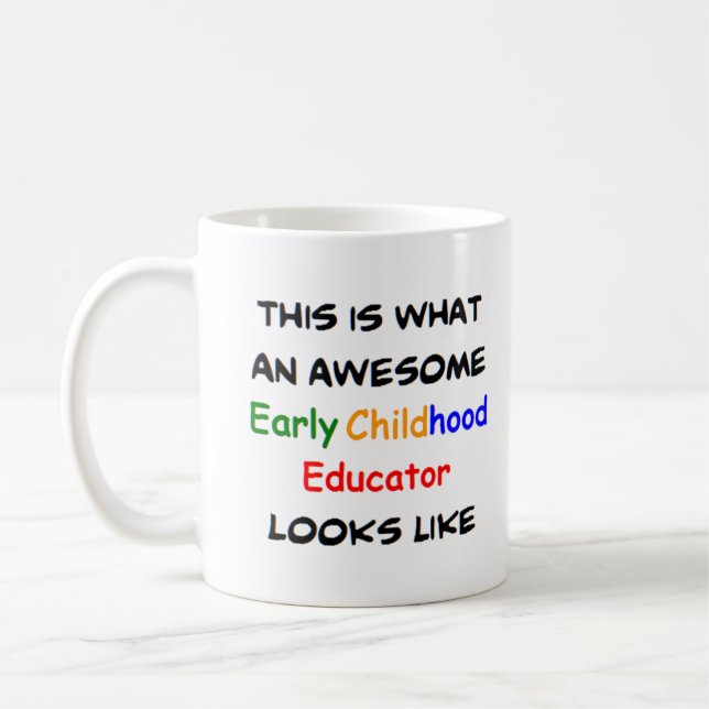 early childhood educator, awesome kaffemugg (Vänster)