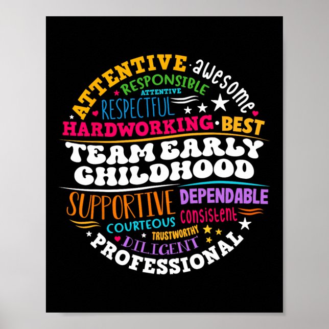 Early Childhood Team Ece Teacher Back To School Ed Poster (Framsidan)