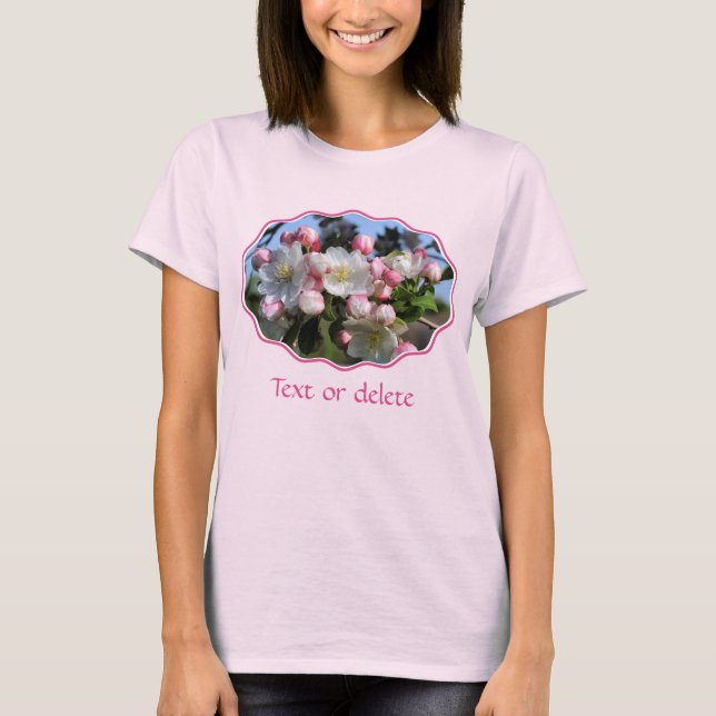 Early Spring Blossoms Floral Personalized T Shirt (Framsida)