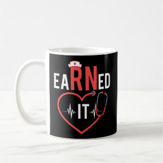 Earned It Rn Nurse Nursing Studenten 2022 Rn Grad Kaffemugg
