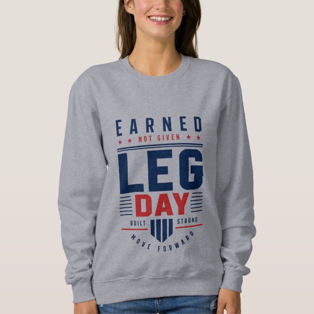 Earned Not Given Ben-dag Gym Motivation Typografi T Shirt (Framsida)