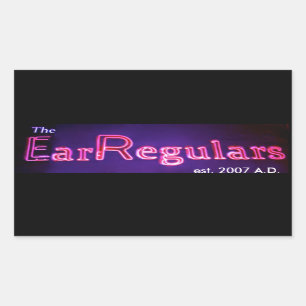 EarRegulars rektangulär klistermärke