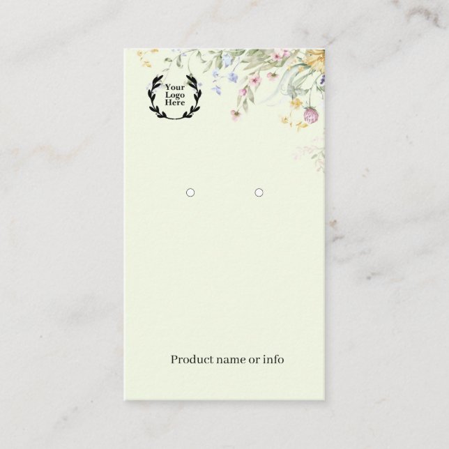Earring Display Card | Jewelery Display Visitkort (Framsida)