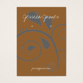 Earring Holder - Affärskort Brown Visitkort