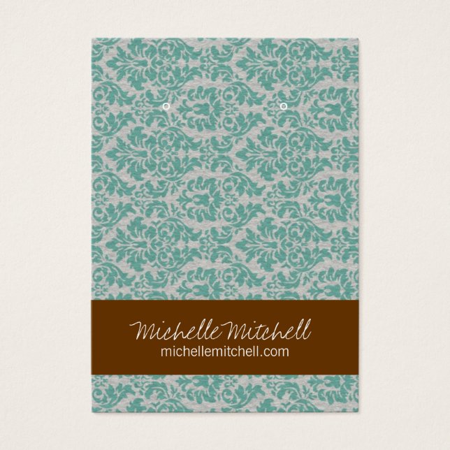 Earring Holder | AFFÄRSKORT | Duo Blue Brown Visitkort (Framsidan)