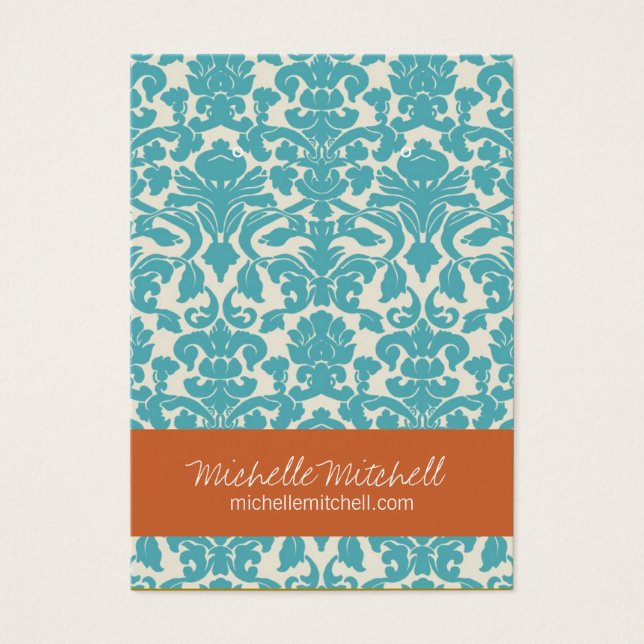 Earring Holder | AFFÄRSKORT | Duo Blue Rust Visitkort (Framsidan)