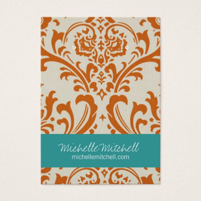 Earring Holder | AFFÄRSKORT | Duo Rust Visitkort (Framsidan)