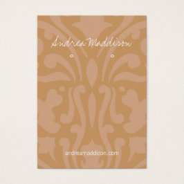 Earring Holder - Affärskort Tan Brown Visitkort