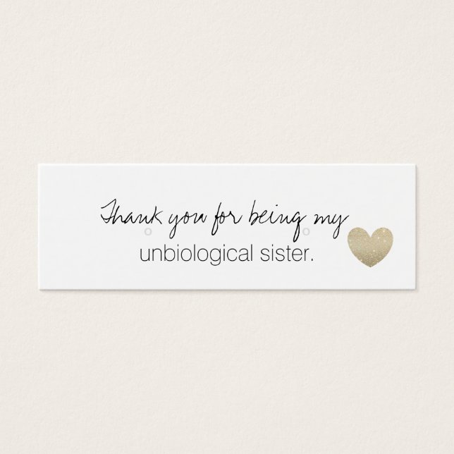 Earring Holder/ Tack - obiologiskt sister Fab Litet Visitkort (Framsidan)