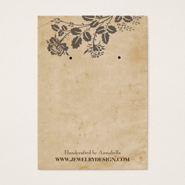 Earring Holder Visitkort (Framsidan)
