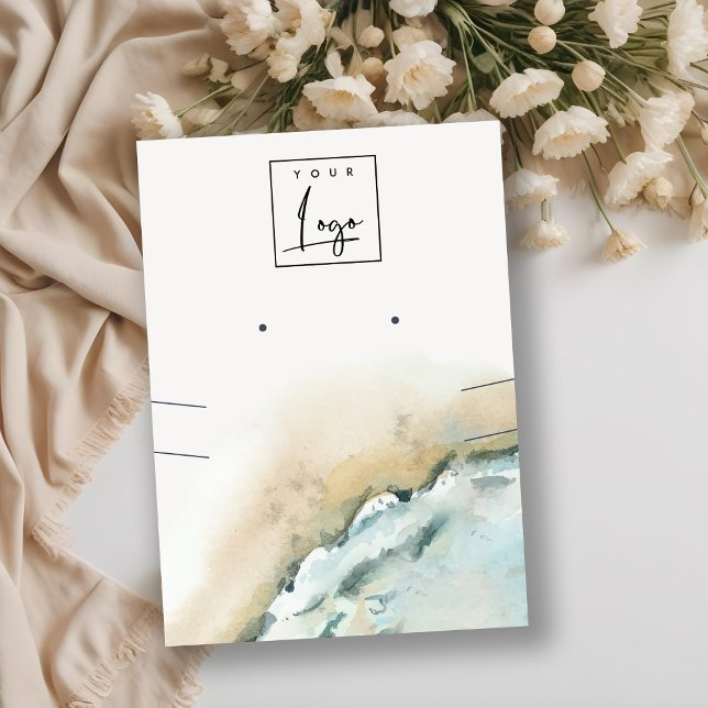 Earring Necklace för Vinkara kustsjöns sandstrand Visitkort (Skapare uppladdad)