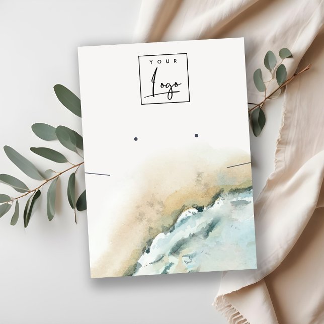 Earring Necklace för Vinkara kustsjöns sandstrand Visitkort (Skapare uppladdad)