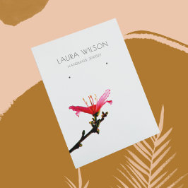 ©Earring Visning Card ・ Blommigt Enkelhet Visitkort