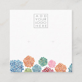 Earrings Backing Cards Rainbow Add Your Own Logo Fyrkantigt Visitkort