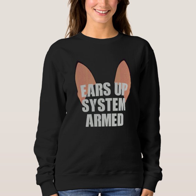 Ears Up System Armerad   Tysk Shepherd Gsd T Shirt (Framsida)