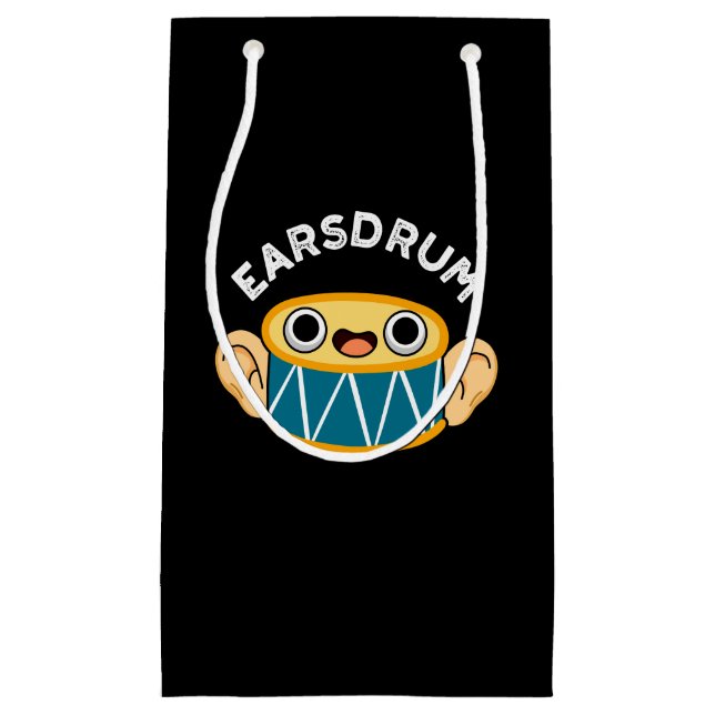 Earsdrum Funny Drummer Eardrum Pun Mörk BG (Framsidan)
