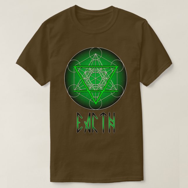 Earth Alchemical Inslag Metatron Witchcraft T Shirt (Design framsida)