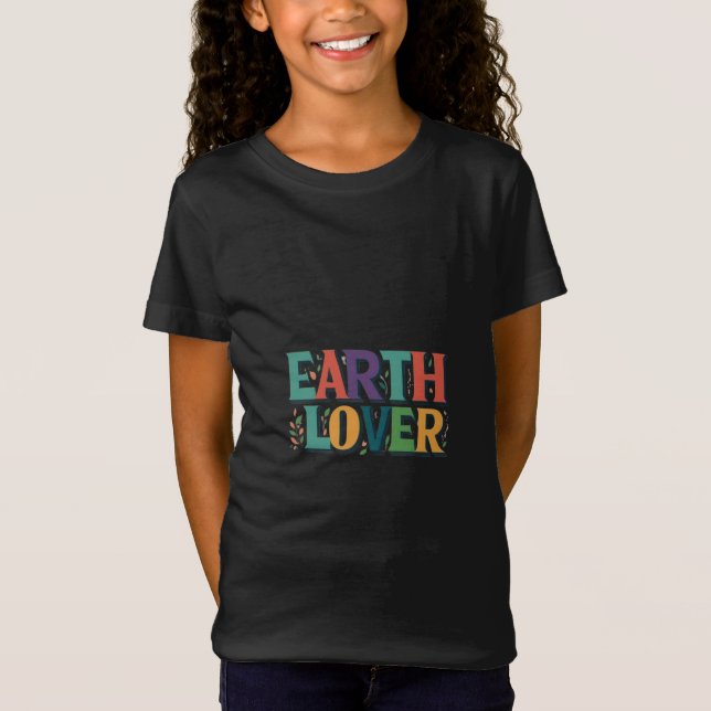 Earth Älskare Girls T-Shirt (Framsida)