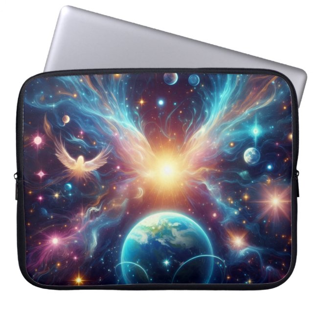 Earth and Her Sister Planets on an Electronics Bag Laptop Fodral (Framsidan)