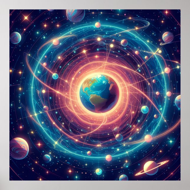 Earth and the Vibes of the Law of Attraction Wall Poster (Framsidan)