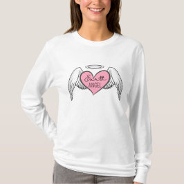 Earth Angel-Långärmad - Heart- och halodesign T Shirt