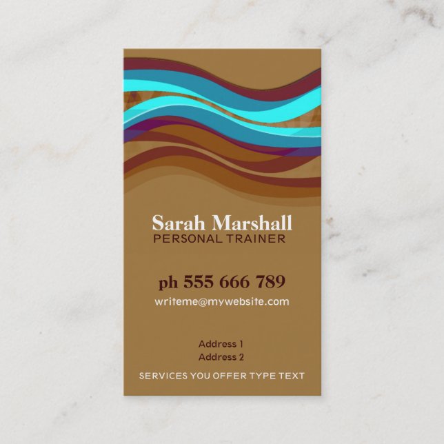 Earth Backe Kurvor w/Logotyp Affärskort Visitkort (Framsida)