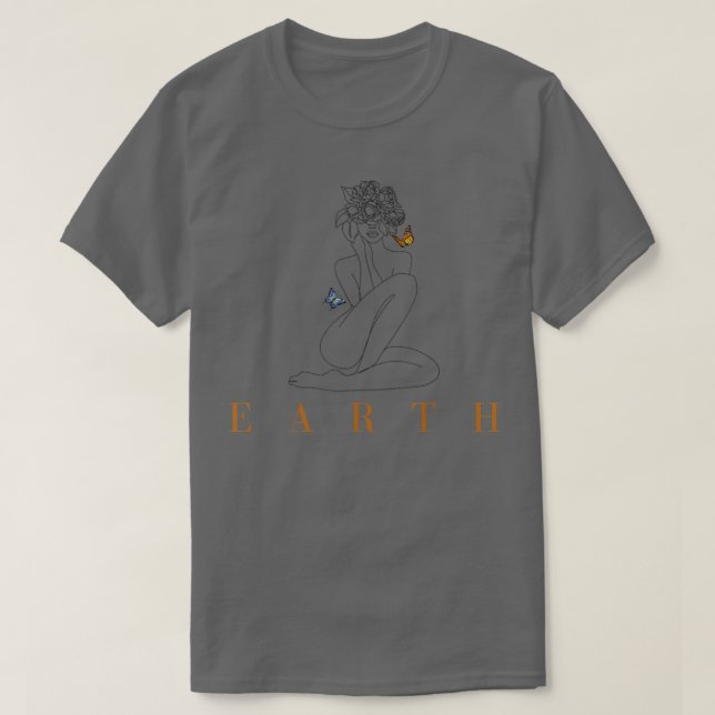 Earth Black Woman Mor Earth T Shirt (Design framsida)
