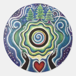 Earth Blessings Mandala Sticker Runt Klistermärke