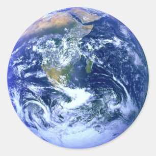 Earth Blue Marble Runt Klistermärke