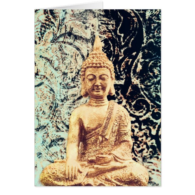 Earth Buddha Elegant Zen Enlightenment Tack OBS Kort (Framsidan)