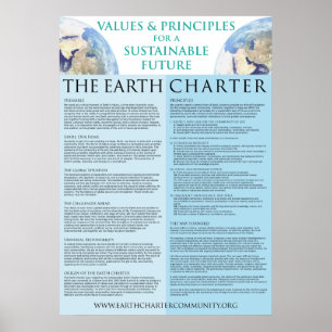 Earth Charter Poster - 22 x 31 Semi-Gloss