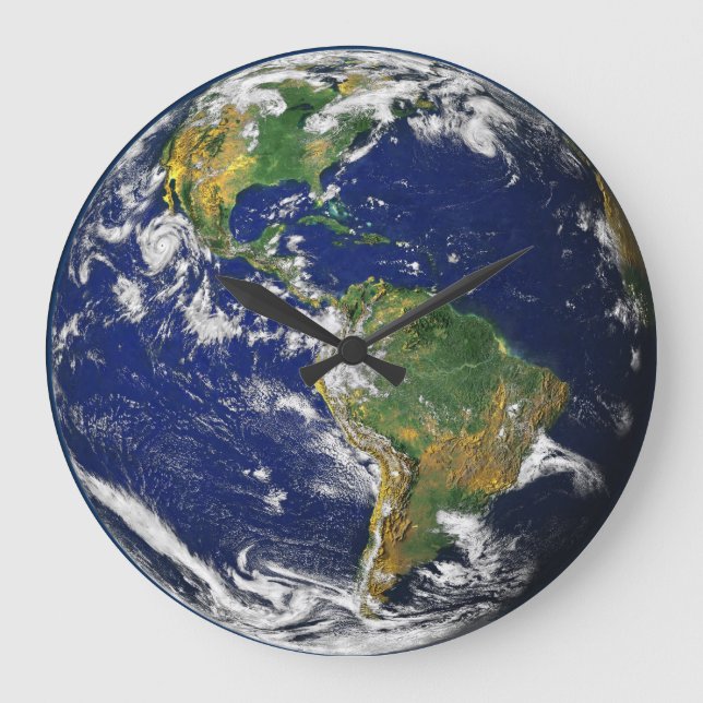 Earth Clock Stor Klocka (Framsida)