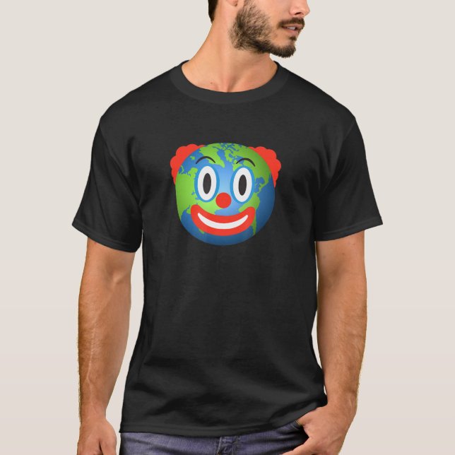 Earth Clown Inspired Clown World Related Clown Emo T Shirt (Framsida)