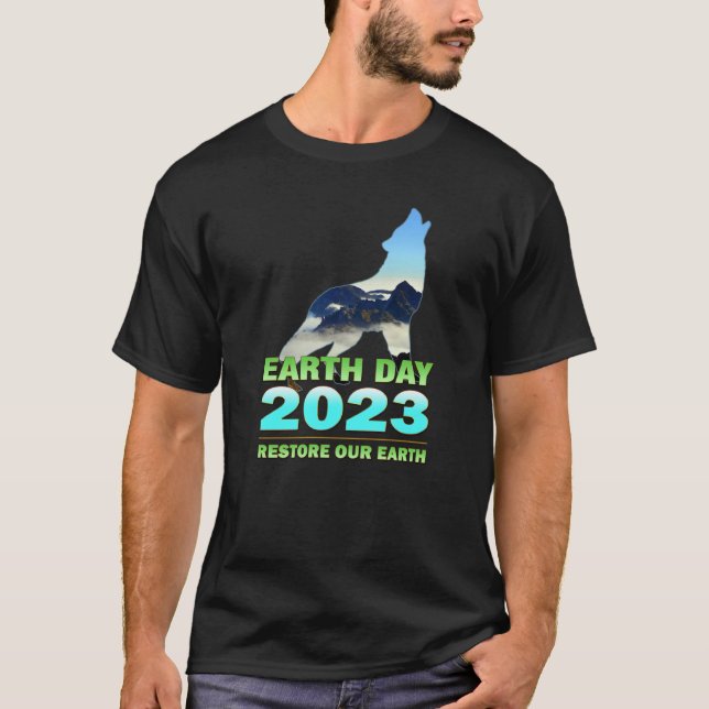 Earth Day 2023 Restore Our Earth T Shirt (Framsida)