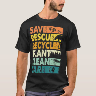 Earth Day 2023 Spara Bees Rädding Animals Recycled T Shirt