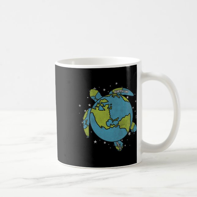 Earth Day 2025 Restore Återvinna Sea Turtle Spara  Kaffemugg (Höger)
