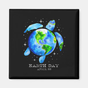 Earth Day 2025 Restore Earth Sea Turtle Art Spara Magnet