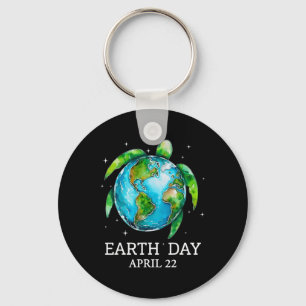 Earth Day 2025 Restore Earth Sea Turtle Art Spara Nyckelring