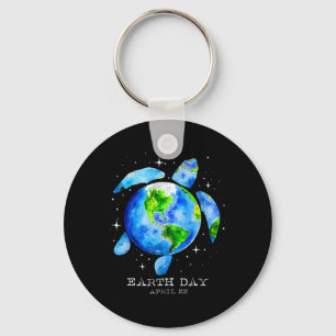 Earth Day 2025 Restore Earth Sea Turtle Art Spara Nyckelring