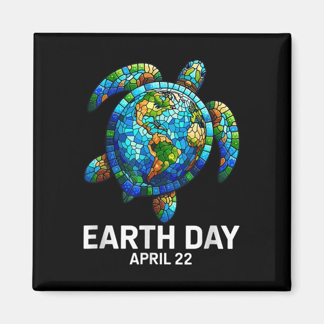 Earth Day 2025 Restore Earth Sea Turtle Spara The  Magnet (Framsidan)