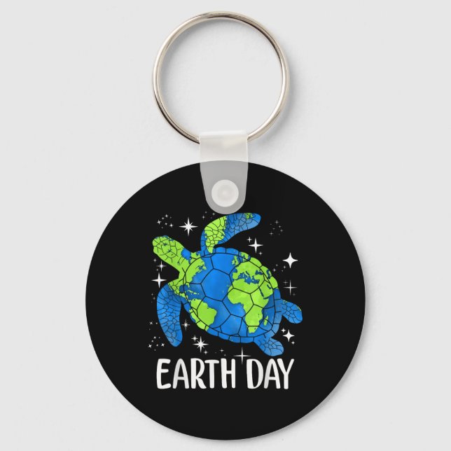 Earth Day 2025 Restore Earth Turtle Art Spara P Nyckelring (Framsida)